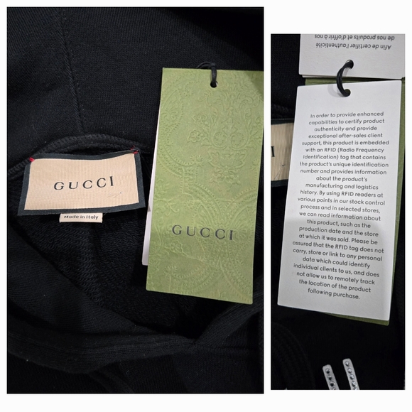 BNWTT Women's Gucci Slogan-Print Cropped Hoodie Size M/L/XL - Picture 11 of 12